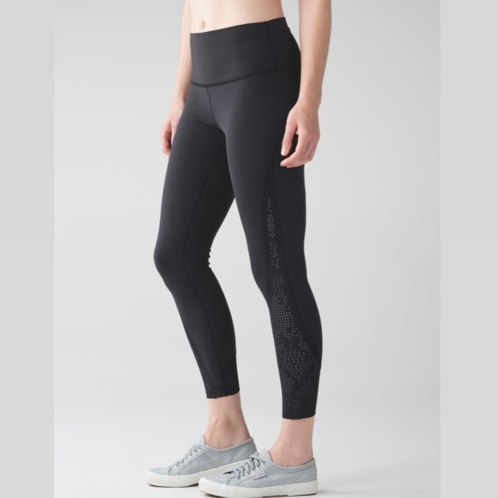 Lululemon Black High Times Pant Mesh Camo Leggings